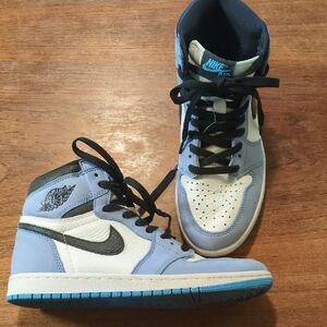 Like New Nike Air Jordan Retro High in Black, White, and Blue